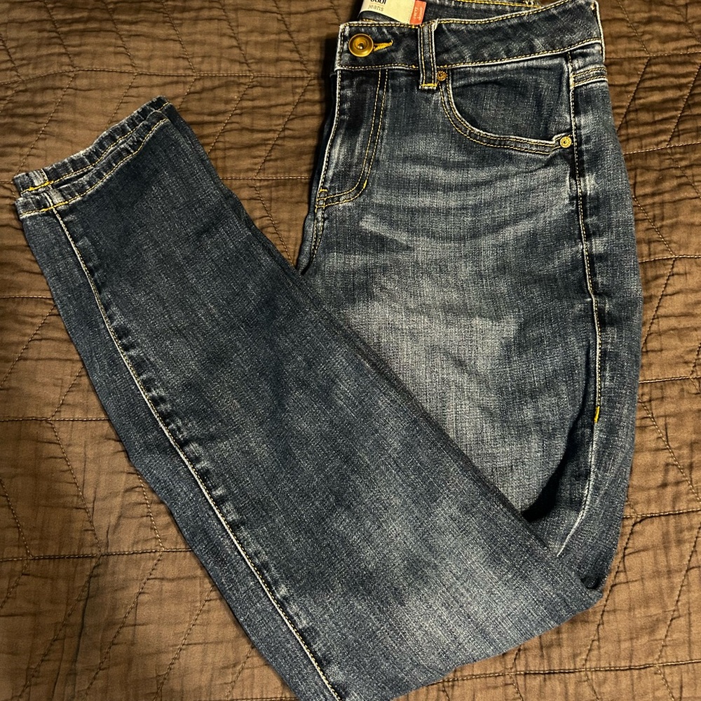 CAbi Slim Fit Jeans in Faded Dark Blue